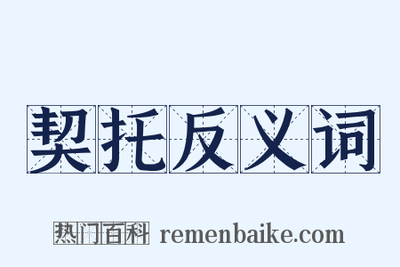契托反义词是什么意思的图片